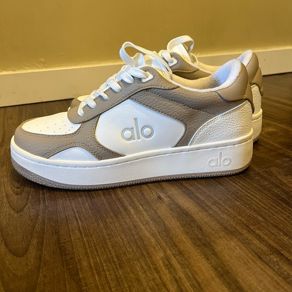 ALO Yoga White and Tan Athletic Shoes - Picture 3 of 10